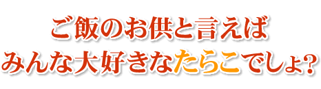 ご飯のお供と言えばみんな大好きなたらこでしょ？