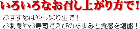 いろいろな食べ方で